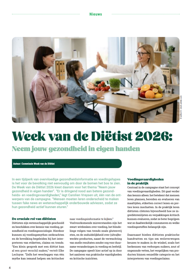 Week van de Diëtist - Artikel 2026
