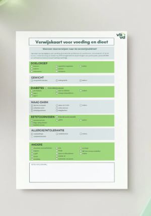 Verwijskaart voeding en dieet